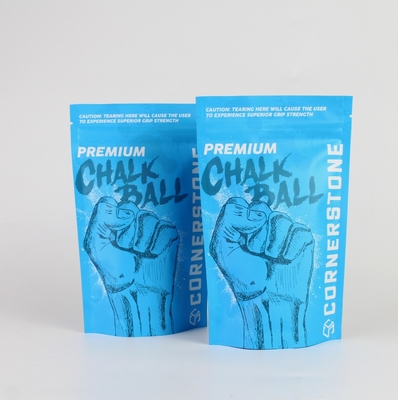 Aangepaste Hoge Barrière Matte Poeder Pen Bal Verpakking Zak Met Rits En Aluminiumfolie Staande Zak