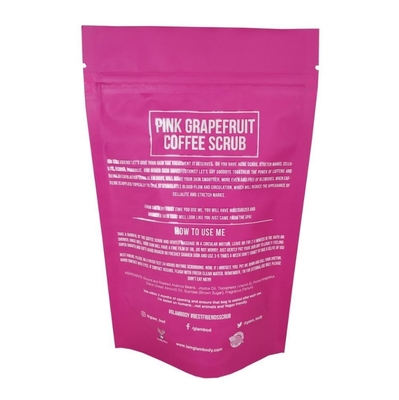 Op maat gemaakte gedrukte aluminiumfolie badzout kruiden koffie voedselverpakking rits slotzak plastic polyester film zeepzak