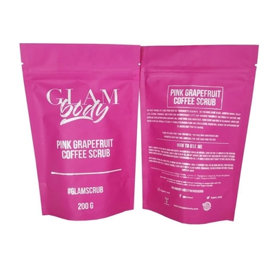 Op maat gemaakte gedrukte aluminiumfolie badzout kruiden koffie voedselverpakking rits slotzak plastic polyester film zeepzak
