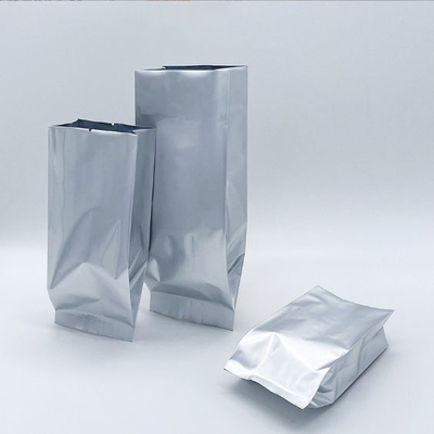 Groothandel Vochtbestendige PE-aluminium poederzakjes gelaagde hitteverzegeling zijkant Gusset Vacuümzak Aluminiumfolie voor opslag
