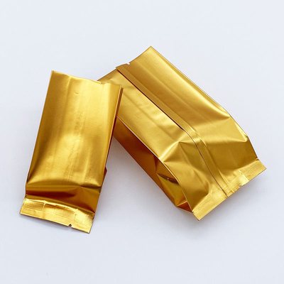 Custom Logo Side Gusset Flat Bottom Stand Up Pouch Aluminiumfolie theezakjes met warmte afdichting CPP & PE Plastic Food Packaging