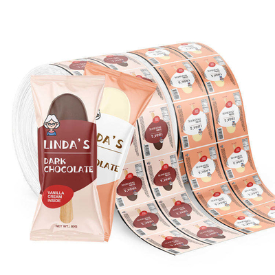 Op maat gedrukte voedselverpakkingen Plastic Roll Film IJsverpakkingen Aluminiumfolie Gelamineerde Roll Film