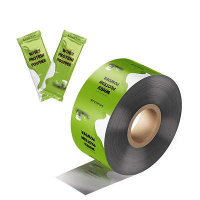 Op maat gedrukt Plastic Foil Gelamineerd Biologisch Afbreekbaar Hitteverzegelbaar Wrap Poeder Sap Stick Plastic Sachet Roll Film
