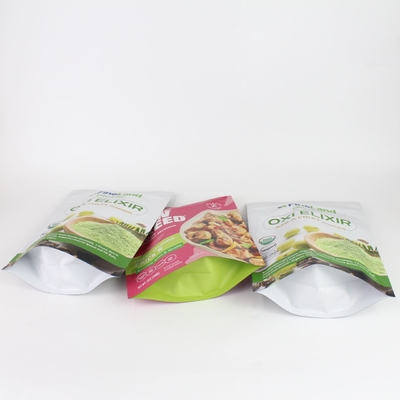 Aangepaste digitale bedrukking anti-geur polyester film voedselverpakkingszak met ritssluiting, gebruikt voor snack- en koffiepoederproducten