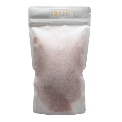 Witte koeienhuid tas (staande tas) met klein venster, op maat bedrukte rits, kraft papieren stazak/voedselverpakking