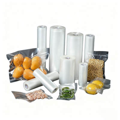 Op maat gedrukt groothandel doorzichtige nylon vacuümzak eenzijdige heldere zak voor vlees of groenten