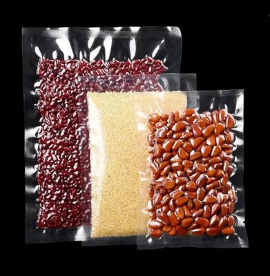 Fabrieksdirecte verkoop van op maat gemaakte driezijdig gesealde nylon voedselverpakkingszakken, zeer transparante vacuüm voedselzakken, PE plastic zakken, 100 stuks