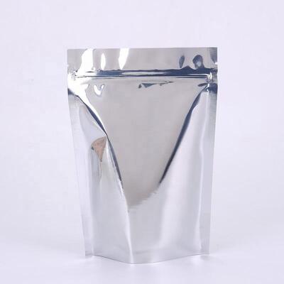 Glanzende herbruikbare gelamineerde aluminiumfolie Voedselbezorging Ziplock zakken Yin Yang Stand Up Pouch met heldere voorkant