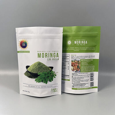 Resealable Zipper Food Packaging Bags Stand Up Pouch Custom Spice Powder Packaging Plastic Bag