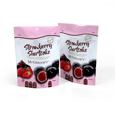 Op maat gedrukte bevroren gedroogde fruitzakjes hervergrendelbaar Stand-up driezijdig zegel Flat Pouch Dry Fruit Packaging Snack Bags