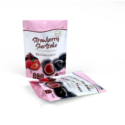 Op maat gedrukte bevroren gedroogde fruitzakjes hervergrendelbaar Stand-up driezijdig zegel Flat Pouch Dry Fruit Packaging Snack Bags
