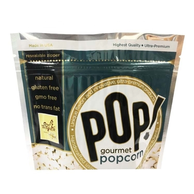 De Folietribune van het popcornaluminium op Ritssluitingszak Resealable met Gemakkelijke Hoogste Ritssluiting