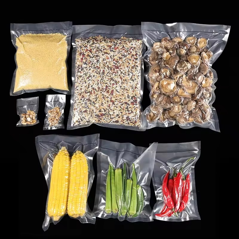 Doorzichtige Vacuümvoedselverpakking Geprinte nylon verpakkingszak voor vers bewaren Voedsel en fruit Gravure Printing Surface