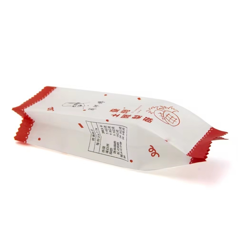 OEM katoenpapier gebak zij Gusset zak ananas cake papier verpakkingszakken wrapper voor koekjes snoep