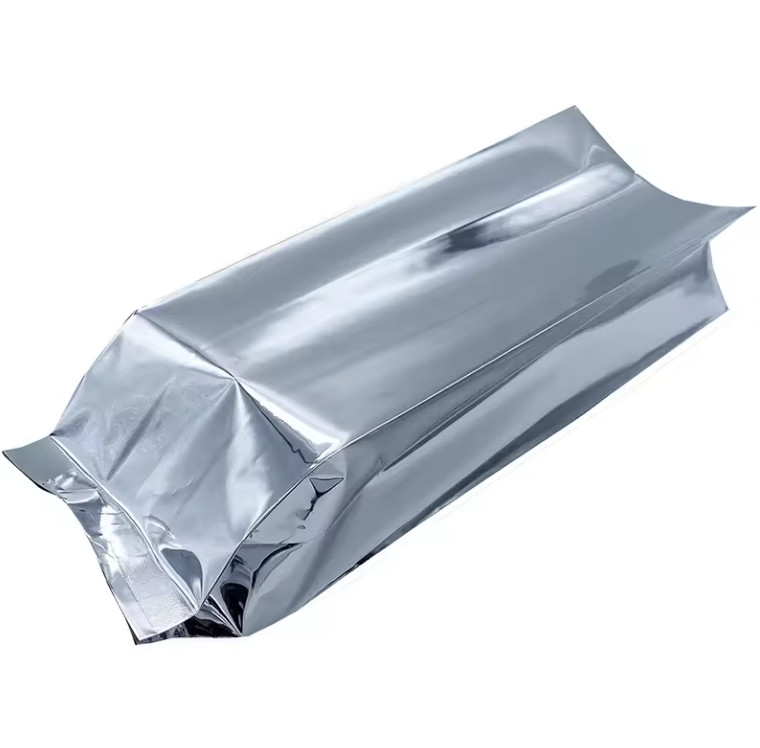 Glanzend zilveren aluminiumfolie gelamineerd hitte afdichting achterste afdichting zijdeling Gusset voedselverpakking zak koffiebonen zakken