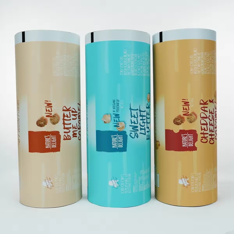 Gepersonaliseerde gedrukte rolfilm voor noten gedroogde vruchten snacks en voedsel automatische verpakkingsmachines