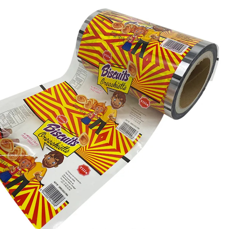 Op maat gedrukte gelatinezakjes Snacks Verpakking Automatische aardappelchips Verpakkingsrollen Gelamineerde PE-voedselverpakkingsrolfilm