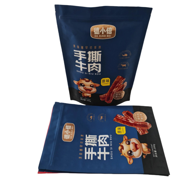 PET/VMPET/PE matte verticale ritszak met UV-printing