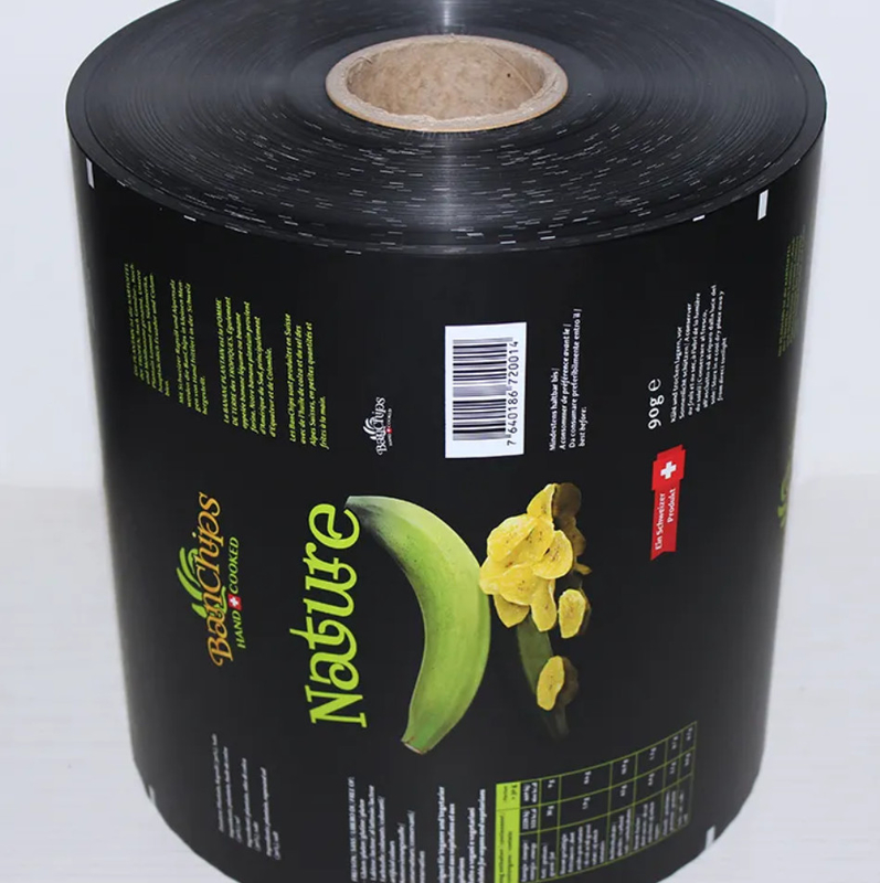 Gepersonaliseerde warmteverzegelde flexibele verpakkingsfilm voor snacks, aardappelen, maïstortilla's, maïsmeel, bananen plakjes