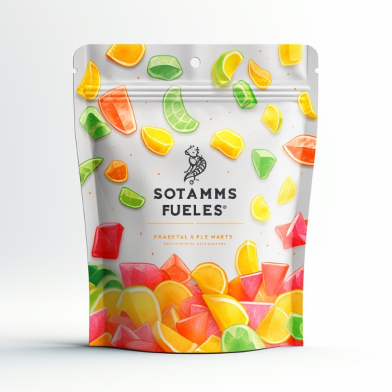 Gelamineerd materiaal Milieuvriendelijke Gummy Bag Staande zak Verpakking 100% Recyclebaar Hoge kwaliteit Vochtbestendig