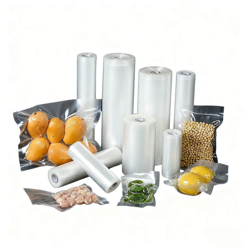 Op maat gedrukt groothandel doorzichtige nylon vacuümzak eenzijdige heldere zak voor vlees of groenten