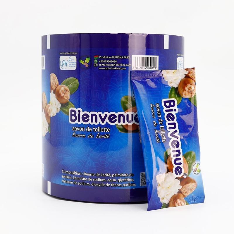 Hete Verkoop Op Maat Bedrukte Gelamineerde Plastic Rolfilm van Voedselkwaliteit Flexibele Verpakking Voor Zeepverpakking